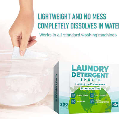 Buen precio Hojas/Tiras de detergente para ropa súper concentrado, biodegradable y ecológico en línea