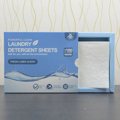 Buen precio Tiras de lavado desechables biodegradables ecológicas en forma sólida, hojas de detergente para ropa en línea