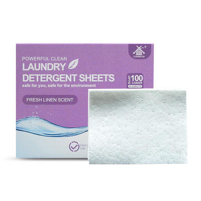 Buen precio Hoja de detergente para ropa biodegradable, limpieza ecológica, quitamanchas, hoja para lavar la ropa en línea
