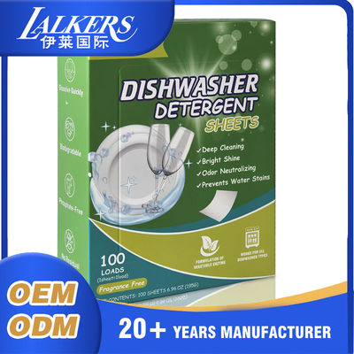 Buen precio Lavadora de platos biodegradable Hojas de detergente personalizables Lalkers Fresco olor en línea