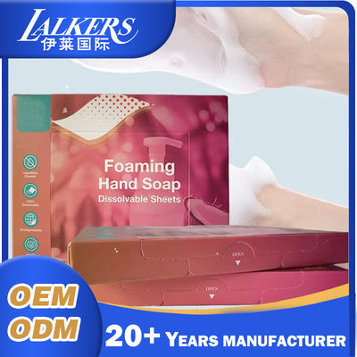 Buen precio Conveniente, portátil para viajar, lavado de manos, papel de jabón, limpio para la piel, desechable en línea