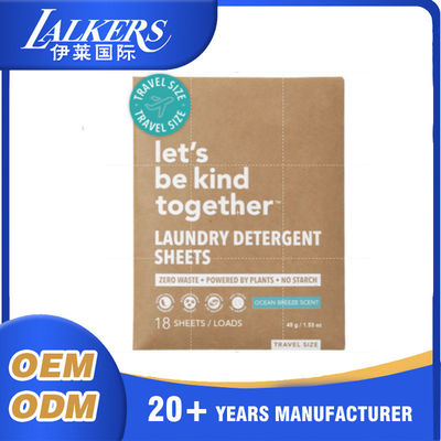 Buen precio No hay agente blanqueador Hojas de detergente para ropa se disuelven completamente Hojas de detergente para ropa ecológicas en línea