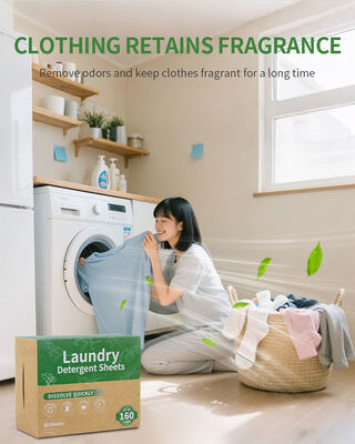 Buen precio Hojas de detergente para ropa biodegradables 11*14cm 2.8-3g/hoja con 50% de ingrediente activo para limpieza profunda en línea
