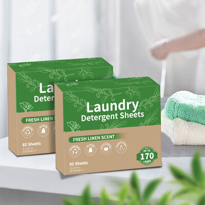 Hojas de detergente para ropa fácil de disolver tiras de papel de lavado desechables