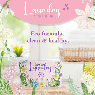 Hojas de detergente para ropa ecológicas con aroma, limpieza profunda y hojas de lavado sin líquido