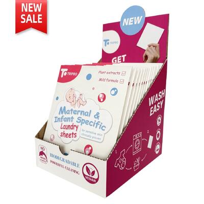 Hojas de detergente para la colada que combaten las manchas y eliminan la suciedad, jabón en papel para la colada