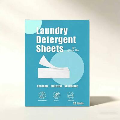 Hojas de detergente para ropa compactas y ecológicas para ropa fresca