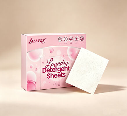 Hojas biodegradables de detergente para ropa con acción de limpieza profunda y fragancia personalizable para ropa limpia ecológica