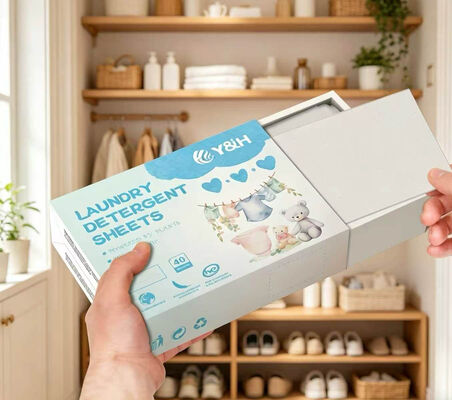 Hojas de detergente para ropa ecológico y resistente para eliminación de manchas de acción rápida con fragancia personalizable