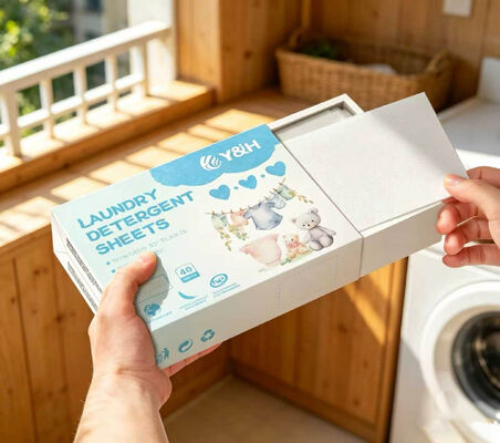 Buen precio Hojas de detergente ecológico de lavandería de tamaño familiar con limpieza fuerte y fragancia personalizable para la eliminación de manchas diarias en línea