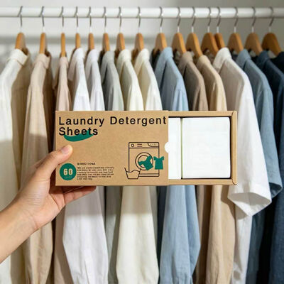 Hojas de detergente para ropa ecológicas con potente poder de limpieza y fragancia personalizable