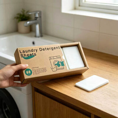 Compatible con agua fría, de rápida disolución, respetuosa con el medio ambiente, hojas de detergente para ropa para manchas resistentes