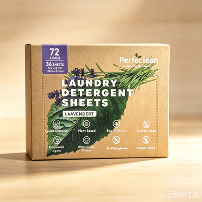 Hojas de detergente para ropa ecológicas con fragancia personalizable para la eliminación profunda de manchas