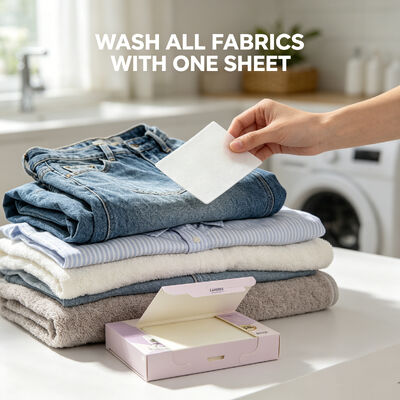 Hojas de detergente ecológico para ropa con limpieza de manchas súper fuerte y fragancia personalizable