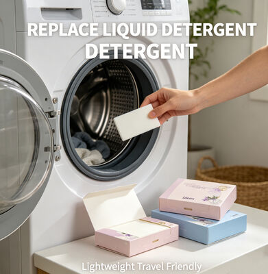 Hojas de detergente para ropa ecológicas con fuerte poder de limpieza y fragancia personalizable para manchas difíciles