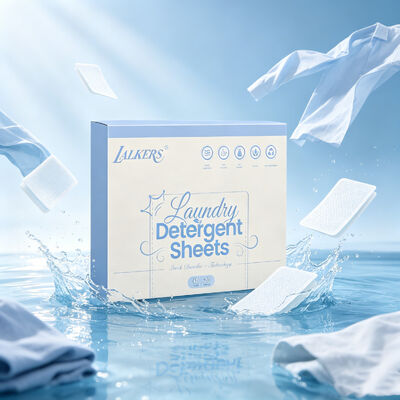 Hojas de detergente para ropa ecológicas con fuerte eliminación de manchas y tiras de lavado con fragancias personalizables