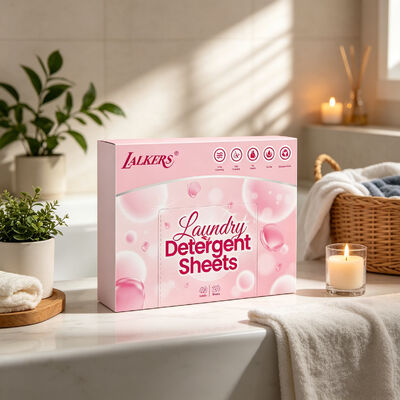 Hojas de detergente para ropa súper condensadas con 50% de sustancia activa y fragancia personalizable