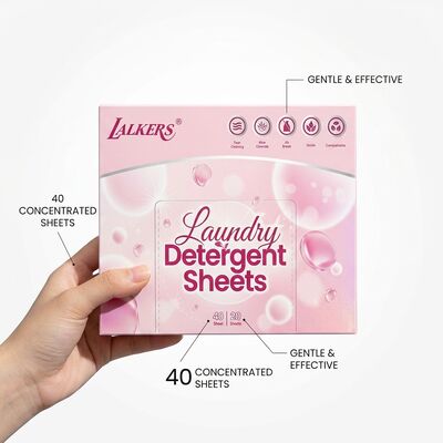 Hojas hipoalergénicas de detergente de ropa ultraconcentrado sin plástico para ropa segura para bebés