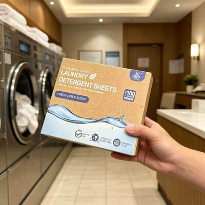 Hojas de ropa de lavado ultraconcentrada sin residuos de rápida disolución para un lavado ecológico