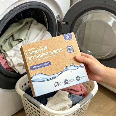 Buen precio Hojas de detergente para ropa a base de plantas sin colorantes artificiales para lavado de limpieza profunda en línea