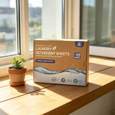 Hojas de detergente de ropa con fragancias duraderas para limpieza profunda sin productos químicos agresivos utilizando un tensioactivo a base de plantas