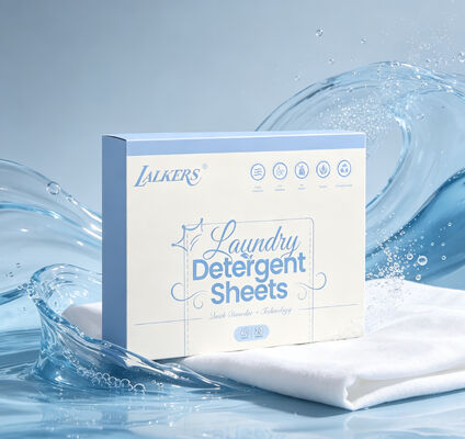 Hojas de detergente para ropa desechables y ligeras con tensioactivo de origen vegetal y embalaje biodegradable