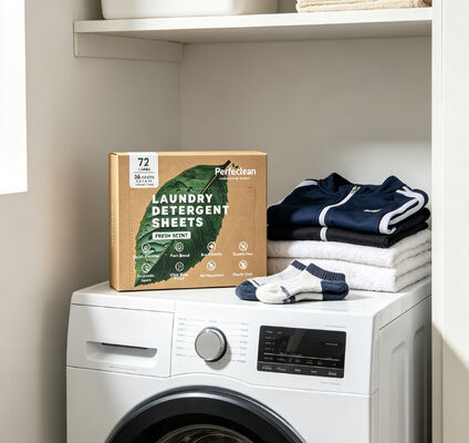 Buen precio Cero residuos Basado en plantas Hojas de detergente para ropa hipoalergénica Eco-bandas de ropa en línea