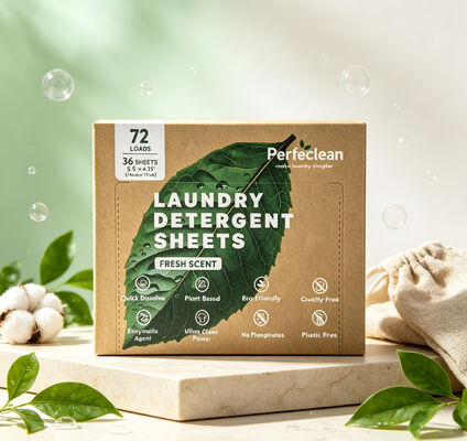 Buen precio Hojas de detergente para ropa totalmente biodegradables a base de plantas sin residuos plásticos en línea