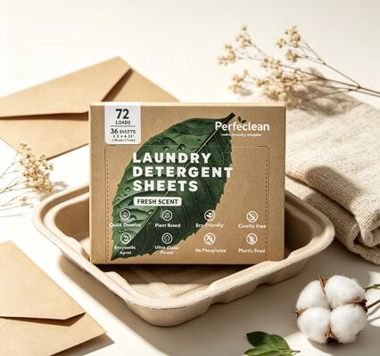 Buen precio Hojas biodegradables de formula vegetal para detergentes de ropa - Hojas ecológicas de lavado solubles en agua con cero residuos en las telas en línea