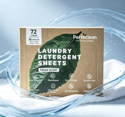Buen precio Hojas de detergente para ropa de origen vegetal sostenibles: tiras de lavandería ecológicas totalmente biodegradables que reducen los residuos plásticos en línea