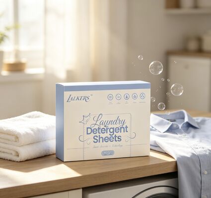 Hojas de detergente para ropa biodegradables a base de plantas, pre-dosificadas para un diseño sin desperdicios