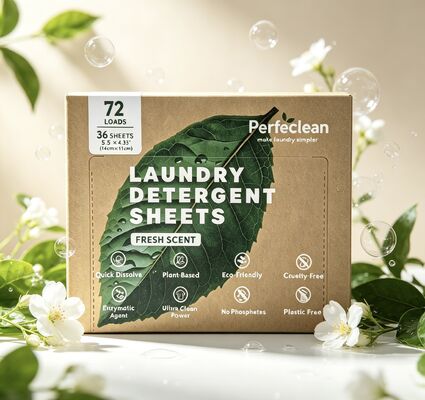 Buen precio Hojas de detergente para ropa de origen vegetal biodegradable y libre de crueldad para ropa limpia ecológica en el hogar en línea