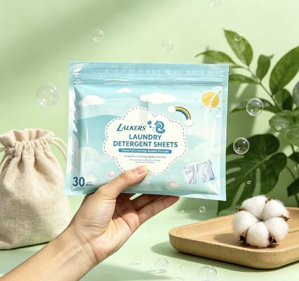 Hojas de detergente para ropa ecológicas con fragancia personalizable para la eliminación profunda de manchas