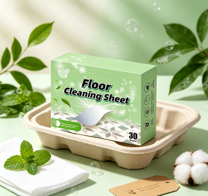 11x14cm por tira Hoja de limpieza de suelo con contenido de ingrediente activo superior al 55% y comprimido de limpieza de suelo con tensioactivo de origen vegetal